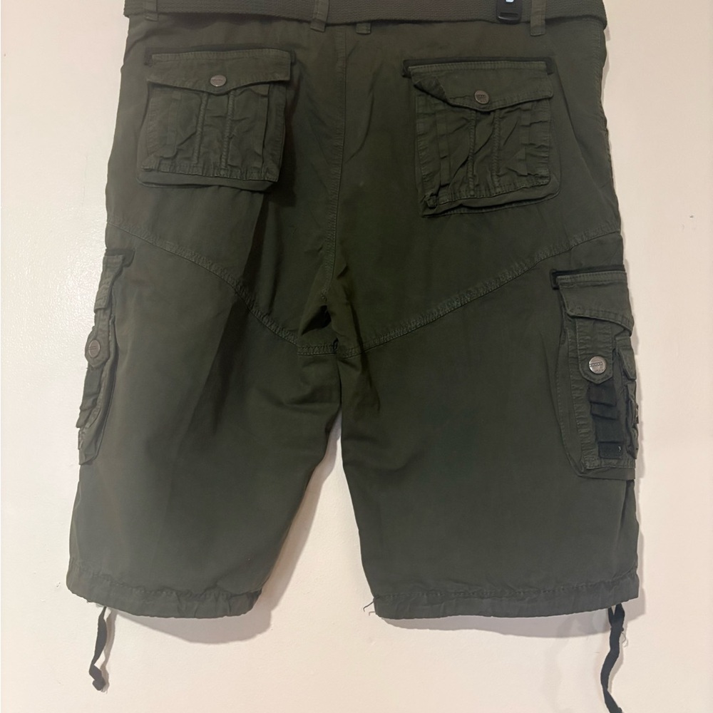 Galaxy By Harvic Dark Green Cargo Shorts